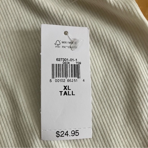 NEW GAP XL tall Modern Rib Halter tank top off-white - Picture 11 of 13